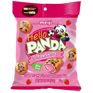 Hello Panda Strawberry flavor. Crème’ center with Crunchy shell. Meiji snack Dessert