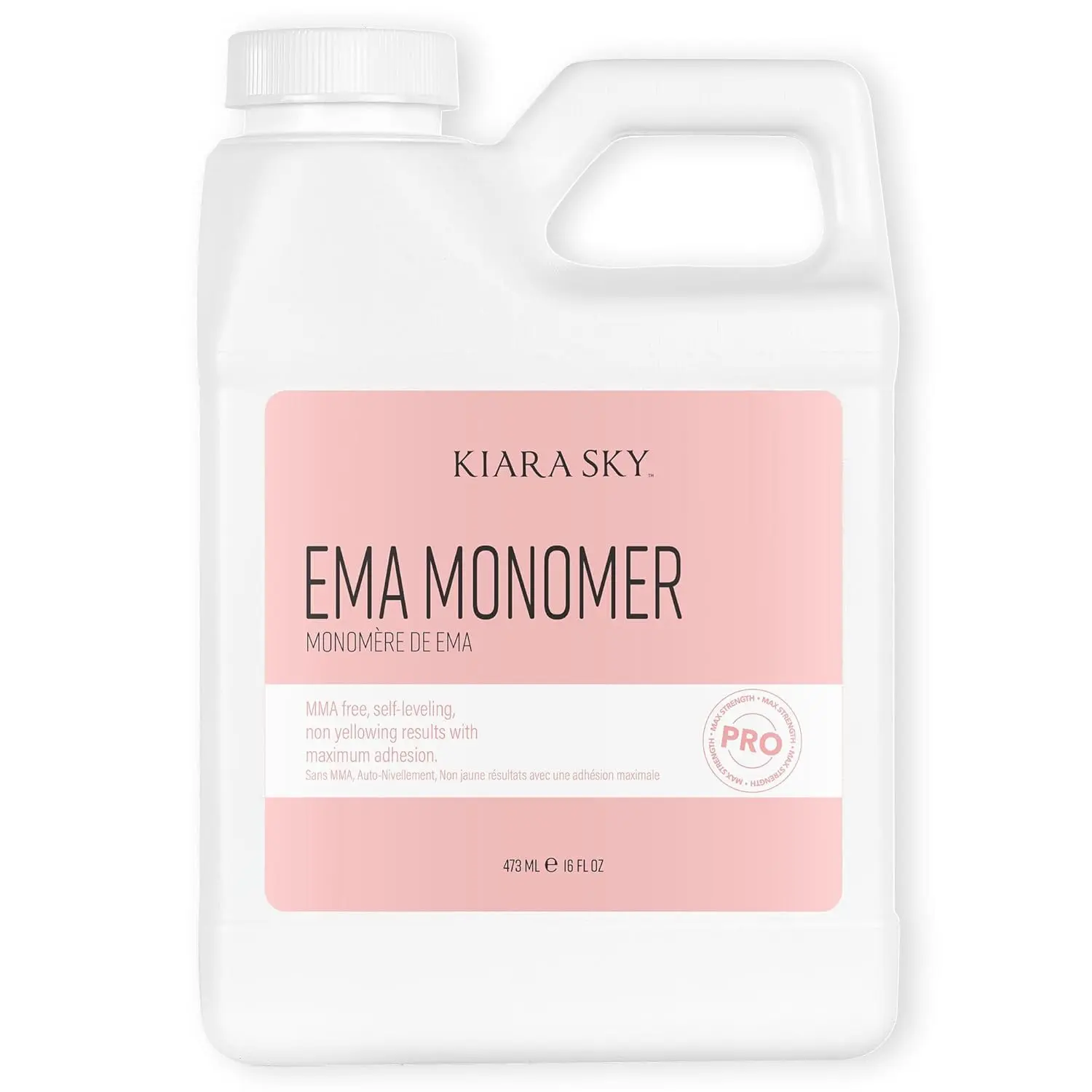 KIARA SKY EMA Monomer Professional Acrylic Nail Liquid Bottle, 16 Fl Oz, MMA-Free, Self-Leveling Formula for Nail Extension with Smooth Finish, Acrylic Nail Extensions, Nail Extension Art