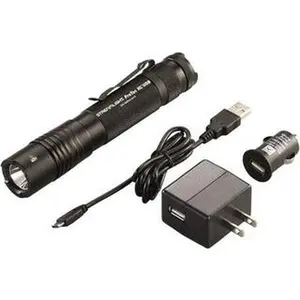Streamlight White LED Bulb, 850 Lumens, Industrial/Tactical Flashlight Black Aluminum Body, 1 3.7V Lithium-Ion Battery Included 88054