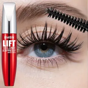 4D Thickening Waterproof Mascara - Deep Black, smudge-proof, long-lasting lengthening and volumizing, clump-free formula, suitable for all-day wear for both everyday and special occasions, suitable for all light beige types