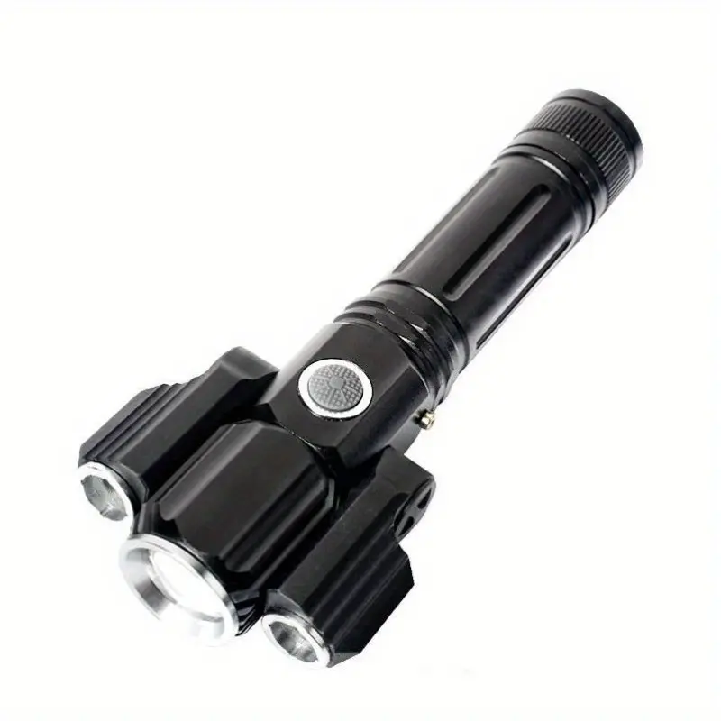 2025 Model 3-Head Portable Lightning Flashlight - No Battery Needed, QT4190778, Ideal for Outdoor Camping, Emergency Use, Three Heads