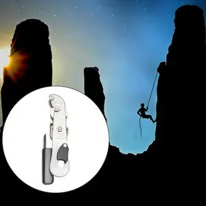 Climbing Descender Self Braking Stop Descender Professional Belay Device Rock Climbing Tree Rigging Gear Equipment for 9-12mm Single Rope Carabiner