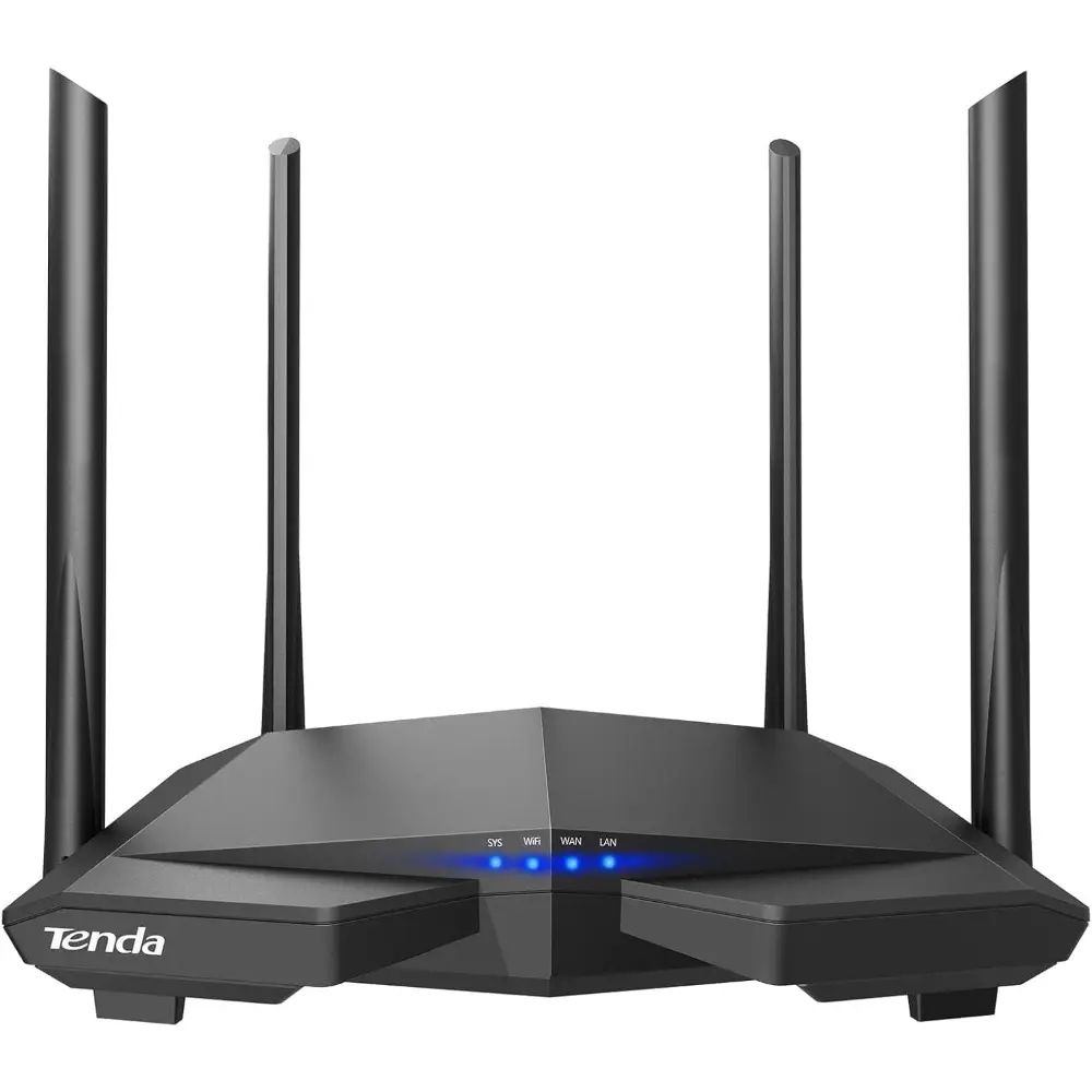 AC6 High-Speed Dual-Band WiFi Router with 2.4 GHz, 300 Mbps on 2.4 GHz, Beamforming Technology, APP Control, 4 x 100 Mbps Fast Ethernet Ports, Guest WiFi, AP Mode, IPv6, Parental Controls for Efficient Downloading