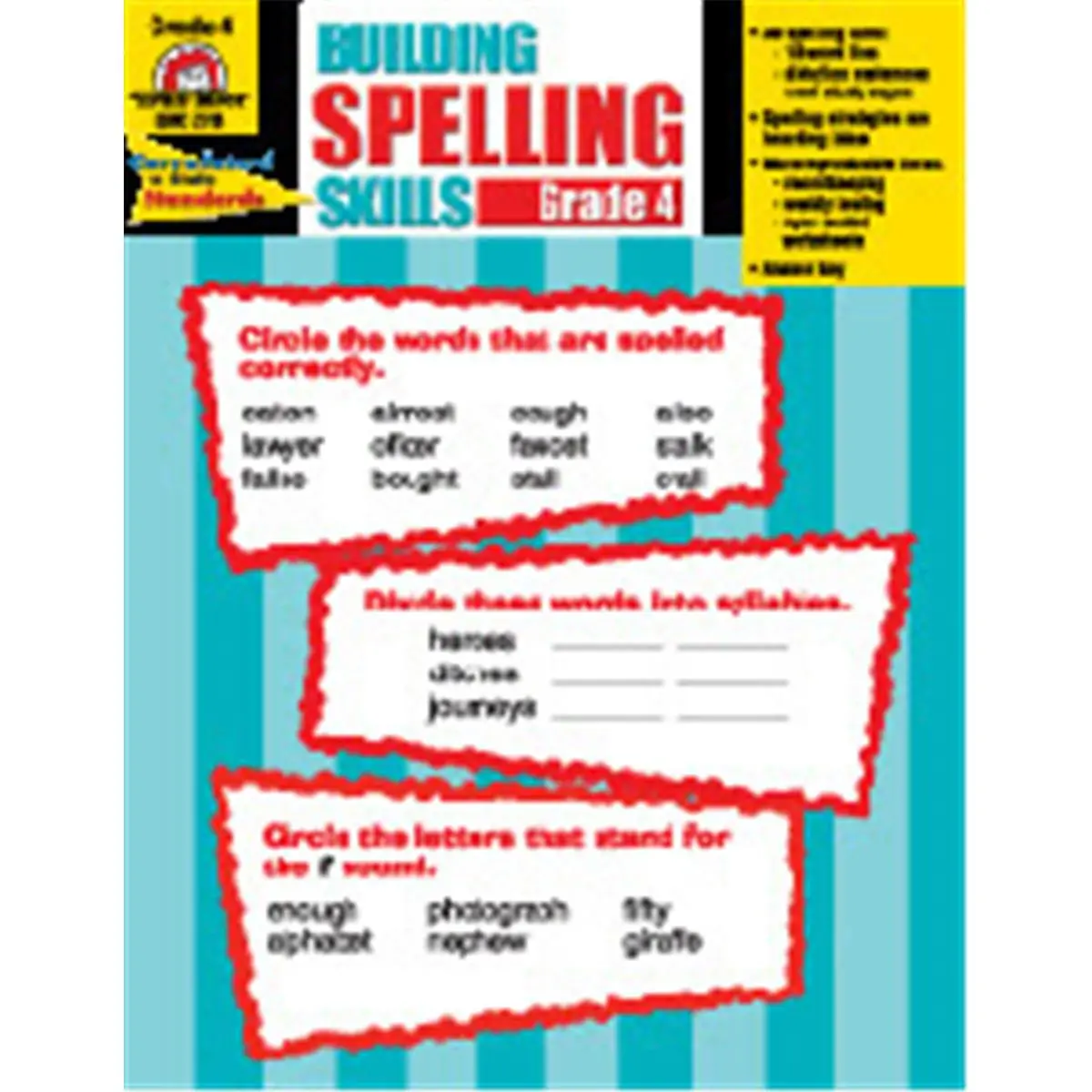 212 MAIN Evan-Moor EMC2708 Building Spelling Skills Workbook, Gr. 4