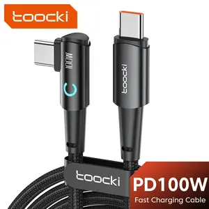 Toocki Type C to Type C Pd100w Fast Charging Cable, 5a High Current, Smart Chip, 480mbps Transfer, Supports Macbook Pro, Max 100w Output