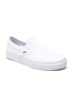 Vans Classic Slip-On True White Unisex Skateboard Shoes VN000EYEW00 Footwear Sleek Easy and Effortlessly Stylish