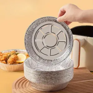 10/20/30Pcs Disposable Food Grade Tin Foil Household Oven Baking Trays, Grilling Plates, Tin Foil Plates, Air Fryer Liners