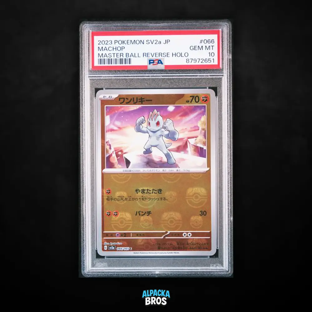 PSA 10 Machop #066 - Master Ball Reverse Holo - Pokemon Japan - sv2a: Pokemon Card 151