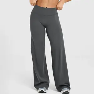 Tight-Fitting Wide-Leg Yoga Pants, Butt-Lifting Peach Butt High-Waisted Straight-Leg Sports Fitness Pants For Women
