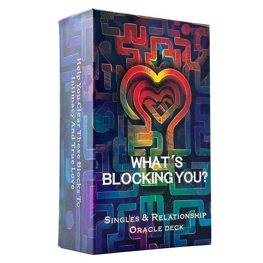 What's Blocking You Oracle Cards, 80pcs/set Tarot Card Game, Fortune Telling Toy, Clarity Card Game, Card Games for Singles & Relationship