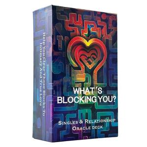 what's blocking you oracle cards, 80pcs/set tarot card game, tarot card deck fortune telling toy, clarity card game, heart card games for singles & relationship, game party cards, conversation cards