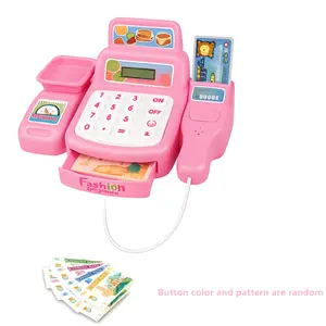 Mini Simulation Shopping Supermarket Cash Register Toy, Electronic Sound Light Effects(Decorative Keys Only), Role Play Gift for Boys & Girls, Pretend Play Set