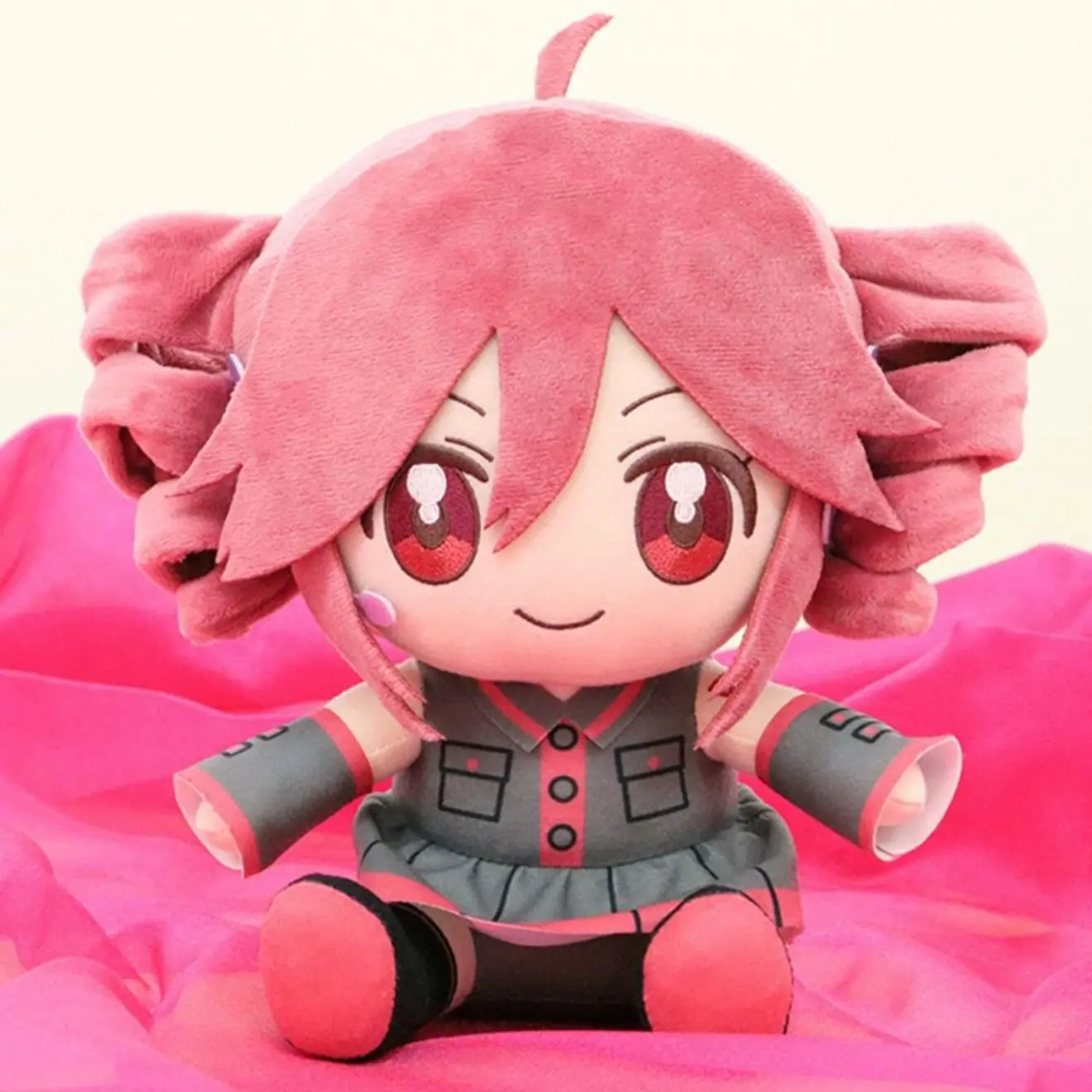 Kasane Teto Plush Toy Soft Doll Stuffed Plushies Figure Anime Cosplay Cartoon Birthday Present Christmas Gift for Fans Girl
