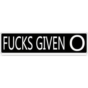 0 Fucks Given Metal Street Tin Sign Parody Speed Limit Funny Vintage Slim Tin Signs 4x16 inch Wall Art Decor Iron Poster for Home Farmhouse Bar Cafe Garage Indoor Outdoor Man Cave Gift
