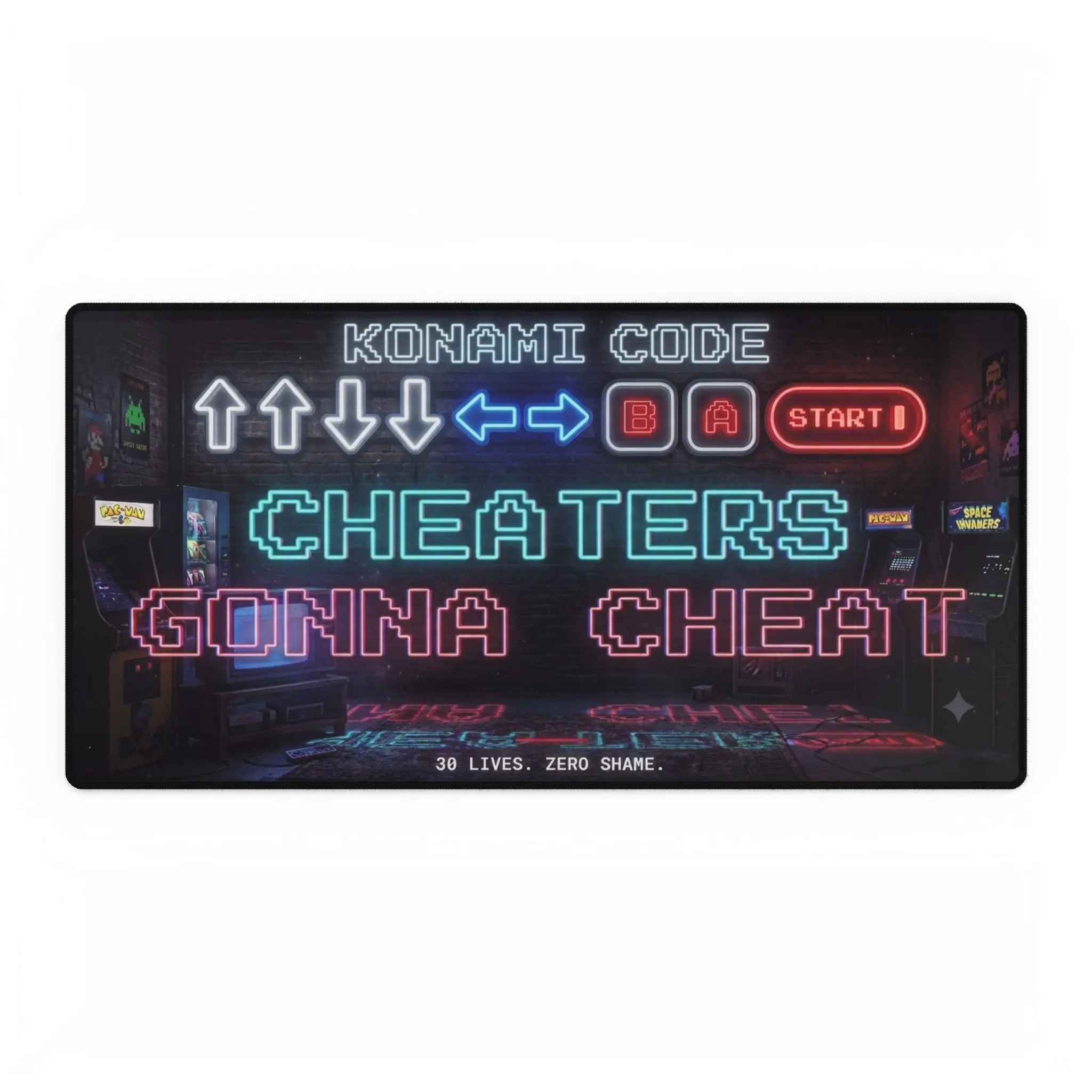 Konami Code Desk pad | Cheaters Gonna Cheat Gaming Deskpad