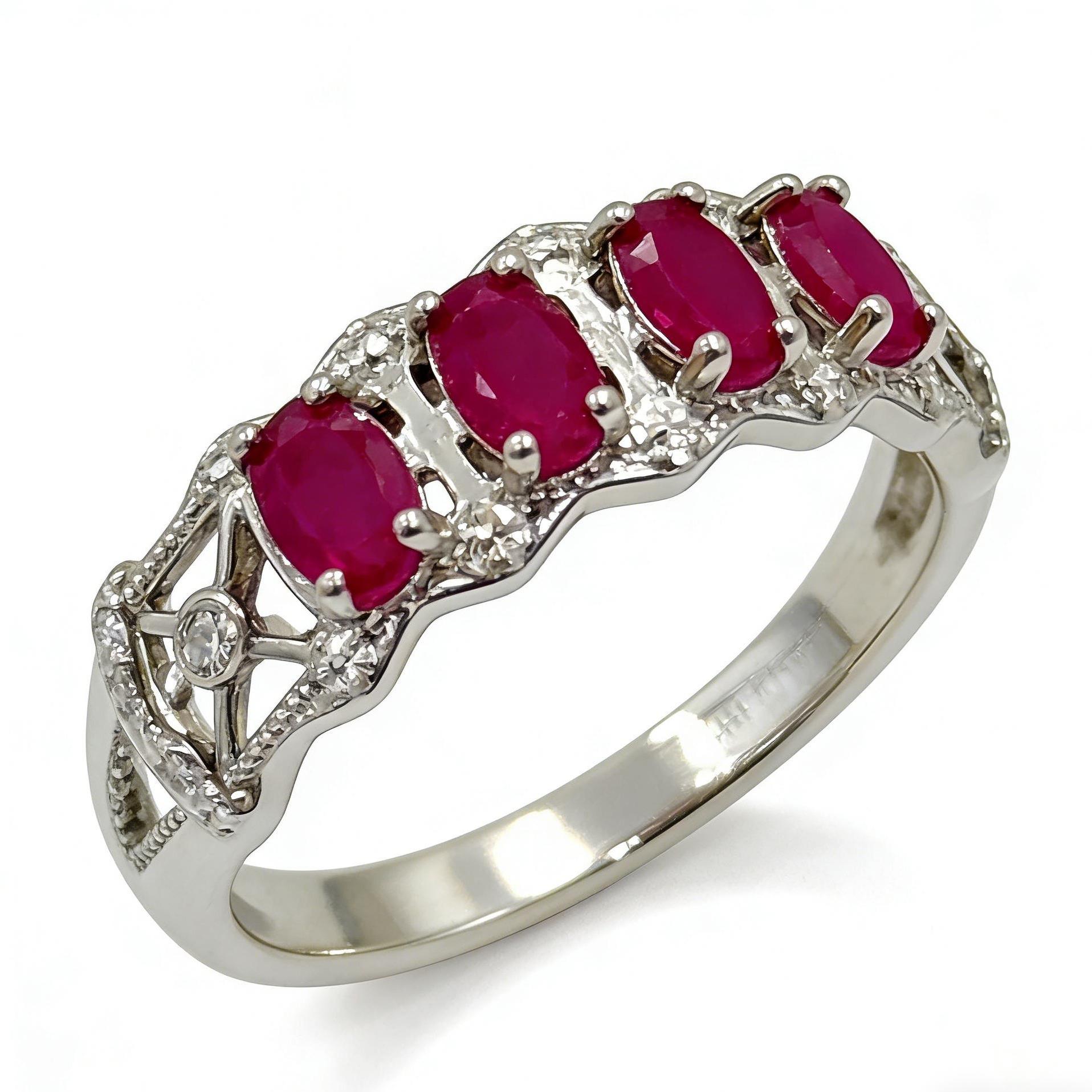 Vintage Ruby Sparkle Ring — Delicate, Fashionable, Premium Feel, Versatile Index Finger Ring for Women