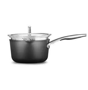 Premier Hard-Anodized Nonstick 3.5-Quart Sauce Pan with Lid