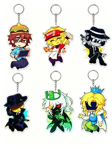 ROBLOX Forsaken Keychain Charms - 1x1x1x1, Elliot, iTrapped, Two Time, and 007n7 Acrylic Keychain, Cute Keyring Accessory, Fun Charm For Backpack Or Purse | High Quality and Customer Favorite Items