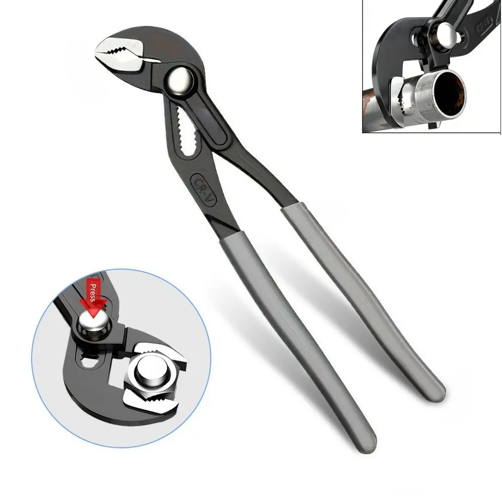 1PC Groove Joint Pliers 8 Inch with Fast Adjustable Pliers V-Jaw Tongue and Groove Pliers Wrench for Water Pump,Home Repair,Plumbing,Gripping,Nuts,Bolts,Pipe,Fittings,SummerVibes