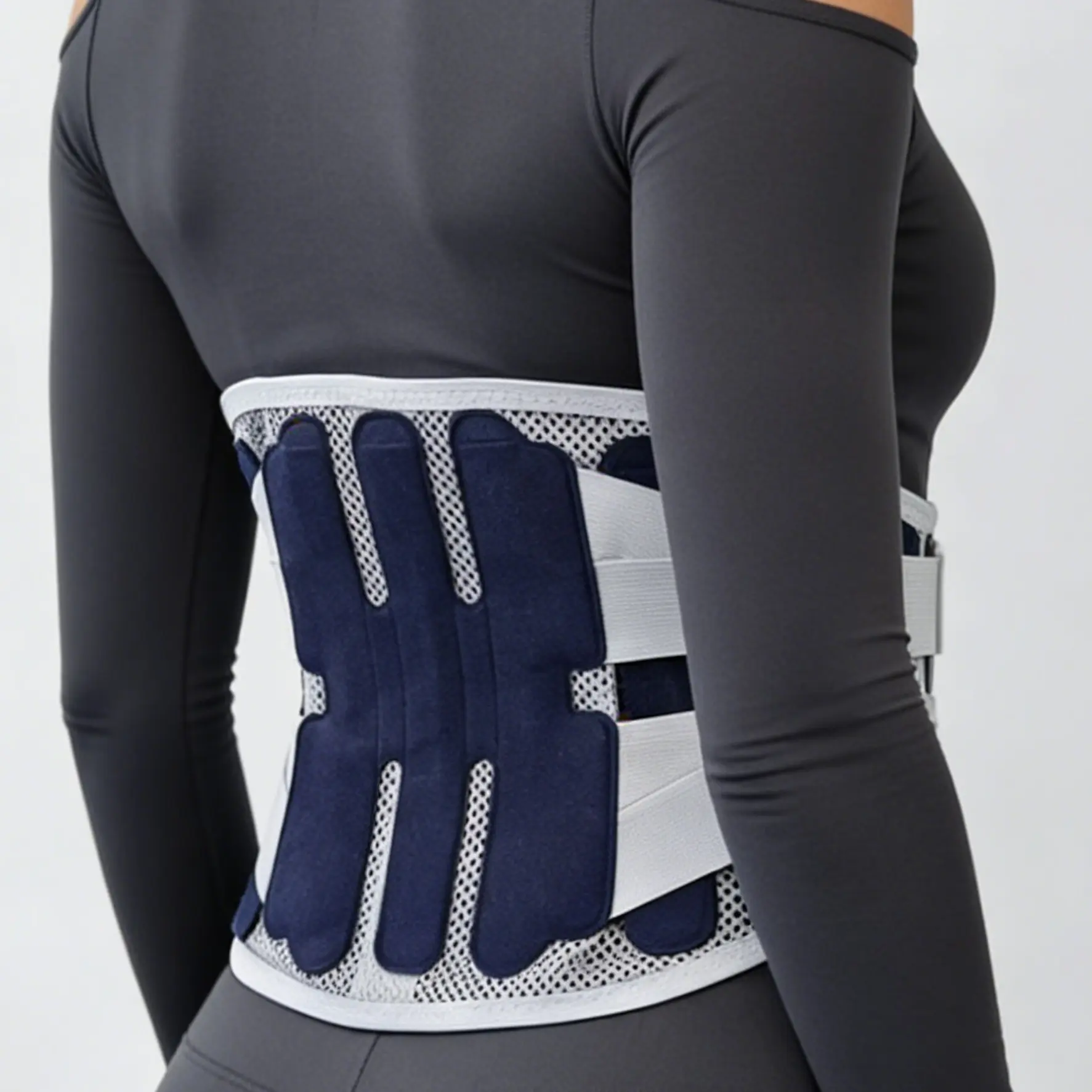 Lumbar Back Brace with Breathable Mesh Holes, Waist Brace with 7 Support Stays, Ergonomic Adjustable Waist Support Belt for Work, Sitting, Hiking & Daily Use, Adjustable Waist Wrap, Waist Trainer Belts, Waist Training Belt