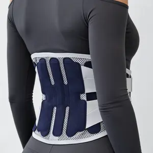 Lumbar Back Brace with Breathable Mesh Holes, Waist Brace with 7 Support Stays, Ergonomic Adjustable Waist Support Belt for Work, Sitting, Hiking & Daily Use, Adjustable Waist Wrap, Waist Trainer Belts