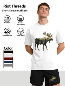 Men's Husker Logo American Retro 2-Piece Set - Retro Style Hot Selling Matching Set