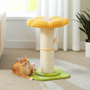 Detachable Cat Bed with Cat Scratching Board Spring Ball Indoor Use Extra Thick Scratching Board Cat Scratching Board Tall Cat Scratching Post with Bed