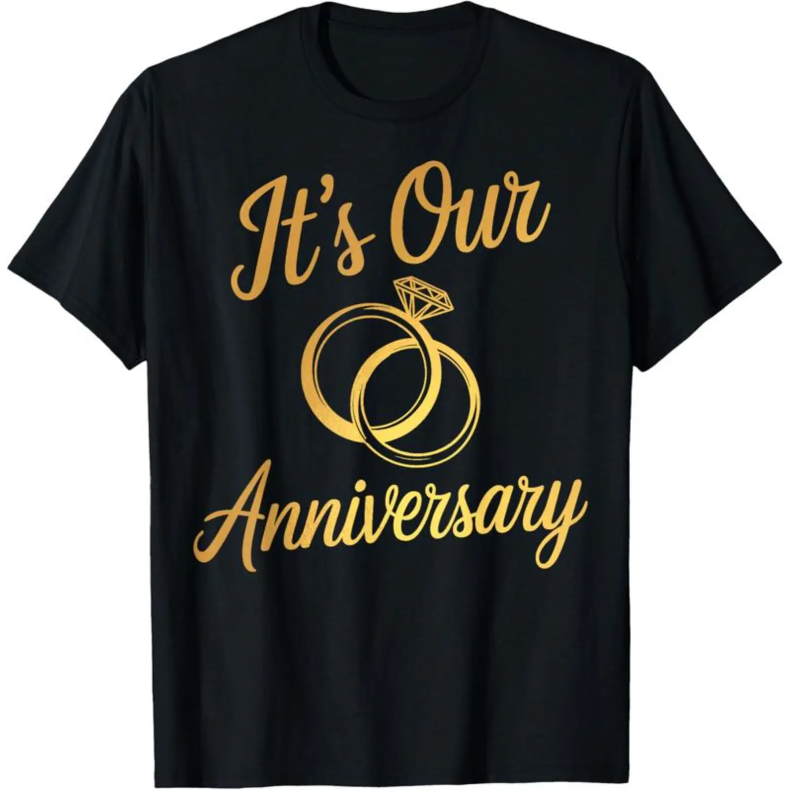 100% Cotton It's Our Anniversary Shirts for Married Couples, Husband & Wife Matching T-Shirt