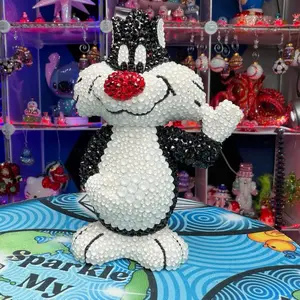 Cat Money Bank Black and White