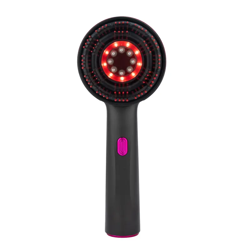 Electric Scalp Massager Comb - 3 Mode Scalp Care Device with 72 Gentle Bristles, Built-in Lithium Ion Cells & 6ml Serum Reservoir, Direct-Contact Design, Lightweight Adjustable Portable Tool for Stress Relief & Self-Care Anytime