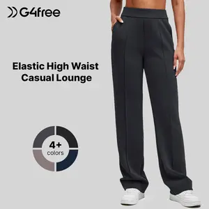 G4Free Smoofit Modal Soft Wide Leg Pants Women High Waist Sweatpants Casual Lounge Work Trouser 27.5''/29.5''/31.5''