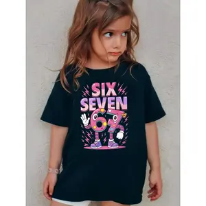 Six Seven Seventy Seven Robot Design Kids T Shirt Boys Girls School Tops Cartoon Print Hoodie for Children