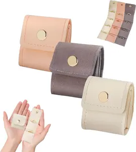3PCS Mini Travel Jewelry Bag Travel Jewelry Roll Bag with Buckle Foldable Multi Functional Travel Jewelrys Pouch with Buckle Small Jewelry box for Earrings, Rings, Necklaces