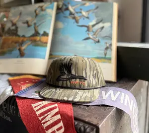 Knotted Pine Trading Co. - Logo Safety Orange - Rope Hat - Bottomland Camo