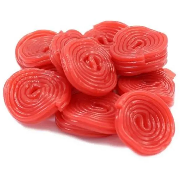 Nuts To You Strawberry Wheels - Sweet Chewy Licorice Snack - Non GMO - Fun to Play With & Eat - Product of Italy