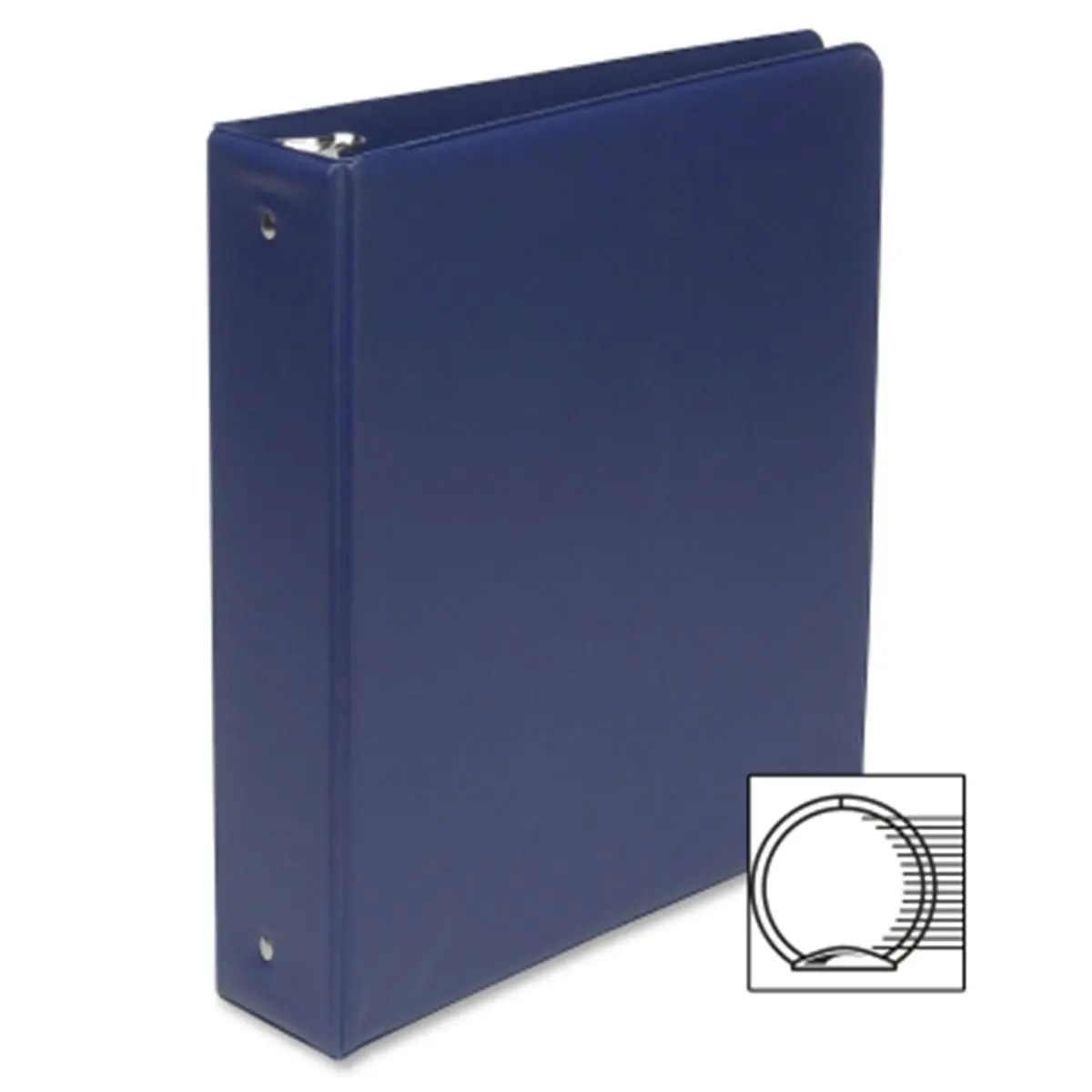 Skilcraft 751001 Document Organizer Binder, 11x8.5 in. No Overlay Round Ring, Dark Blue, With Pockets, Document Organizer Binders, With Pockets Binders