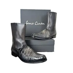 Franco Cuadra Mens Crocodile Cowhide Ankle Boot 827NPTV