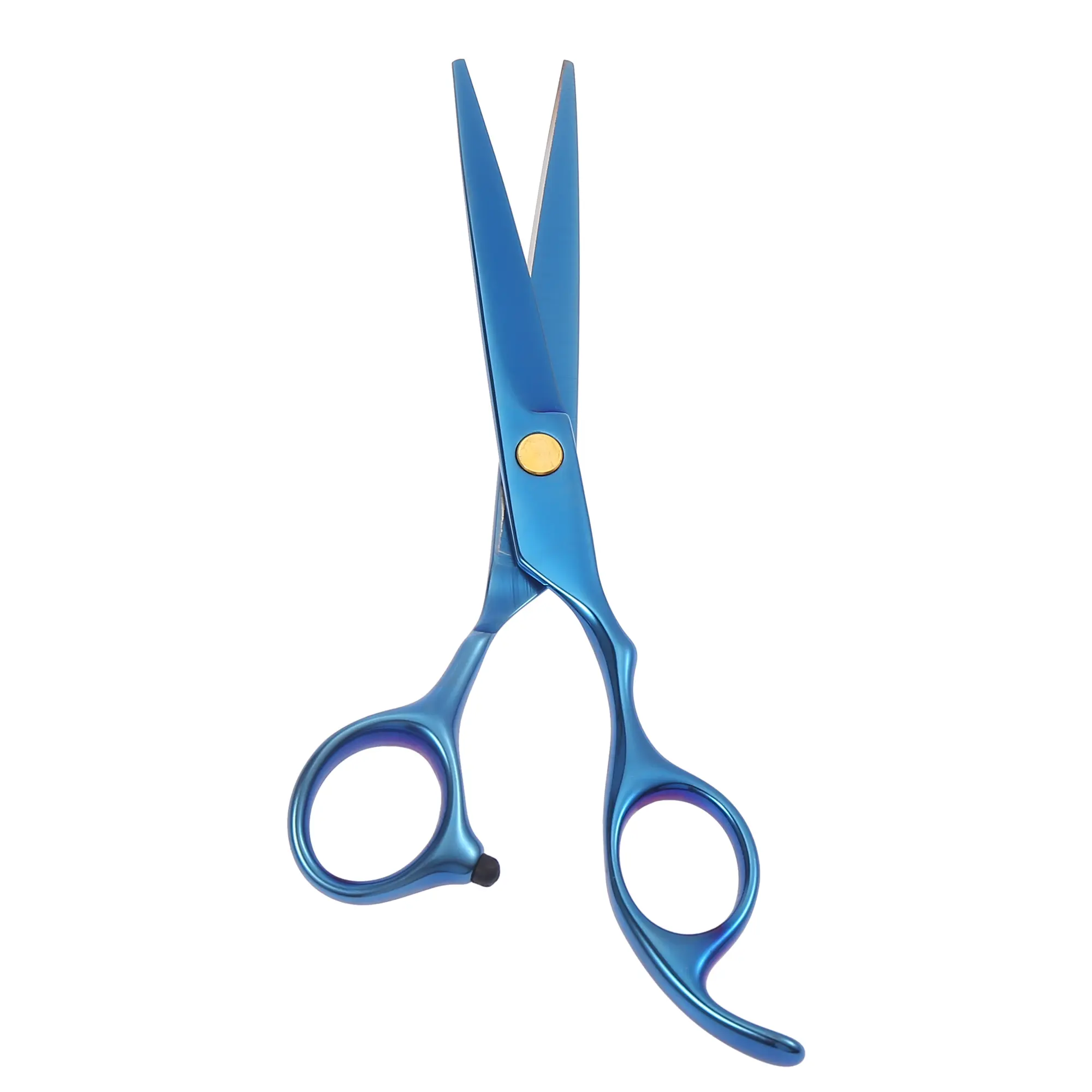 VOCOSTE Portable 6 Inch Length Straight Scissors for Long Short Thick Hard Soft Hair for Men and Women Blue