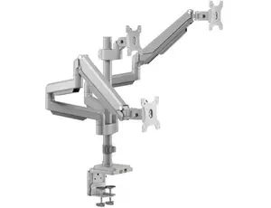 Tripp Lite TRL-DDR1730TAL 17-30 in. Triple-Display Flex-Arm Desktop Clamp for Flatscreen Displays USB & Audio Ports - Aluminum