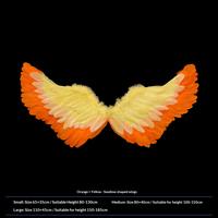 Orange + yellow swallow-shaped wings