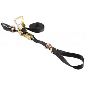 212 MAIN 1 in. x 15 ft. 3000lb Easy Ratchet Strap - Vinyl-Coated Vehicle Tie-Down with Escape Floating Double Rings, Scratch-Free Secure Hold for Vehicles, Motorcycles, Model 360231492 01314, Escape Floating Rings