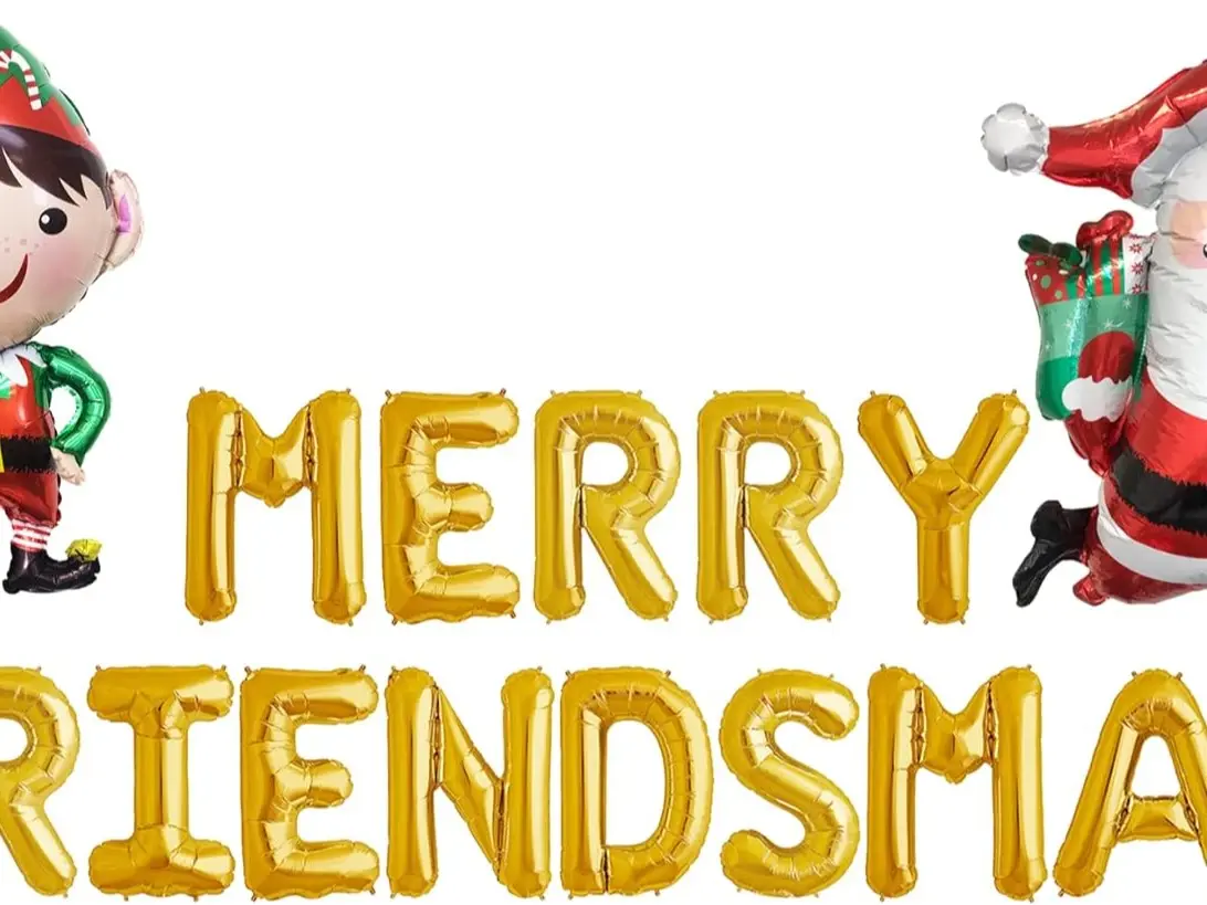 Merry Friendsmas Balloon Banner, Friendsmas Decorations, Friends Christmas Decorations, Christmas Party Decorations, Elf Santa Balloons