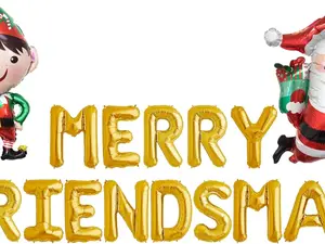 Merry Friendsmas Balloon Banner, Friendsmas Decorations, Friends Christmas Decorations, Christmas Party Decorations, Elf Santa Balloons