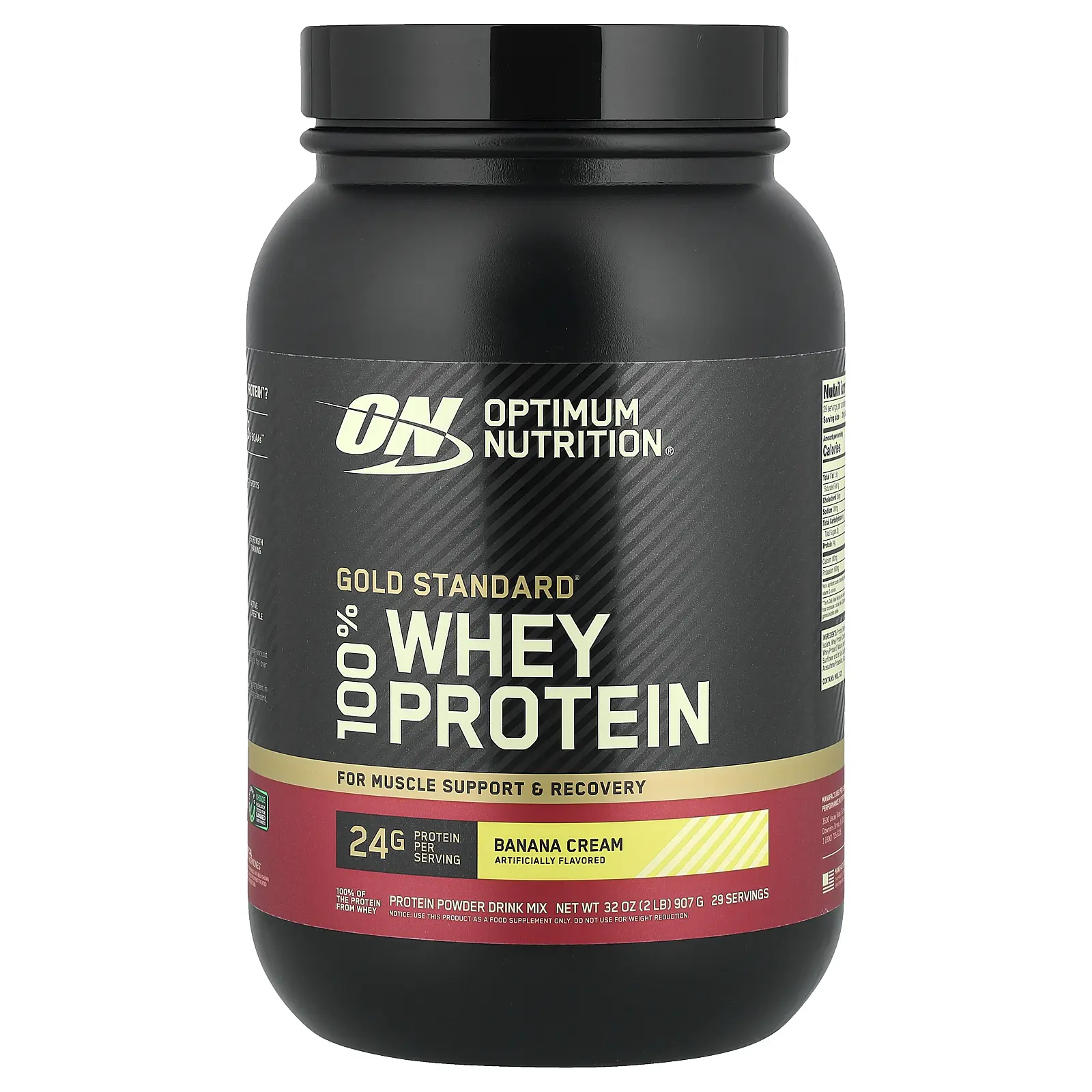Optimum Nutrition Gold Standard® 100% Whey Protein, Banana Cream, 2 lb (907 g)
