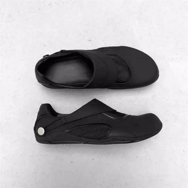 2026 Popular Budget-Friendly Full Black Slip-On Footwear for Men, Breathable Mesh Anti-Slip Thick Platform Casual Shoes, Sturdy Lightweight Walking Sneakers for Office Jobs & Outdoor Daily Trips