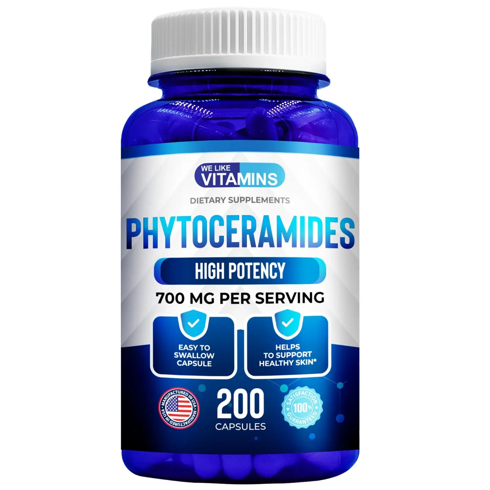 Phytoceramides 700mg - 200 Capsules - Best Value We Like Vitamins