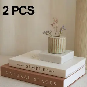 2 Set Beautiful Decorative Paper Fake Books for Home Table Decor, Foldable Style, Assembly Required, Aesthetic Decoration, Coffee Table Book Decor, Novelty Desk Decor, Modern Home Decor and Keepsakes