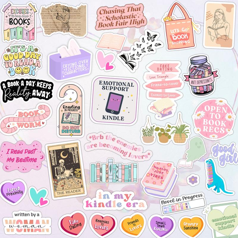 106-212 PCS Book Stickers For Kindles, Smutty Romance Booktok Stickers for Ipad, Tablets, Water Bottle, Laptops