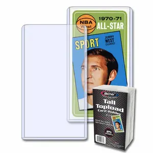 BCW Toploaders for Tall/Vintage Cards (3x5) (Single Count)