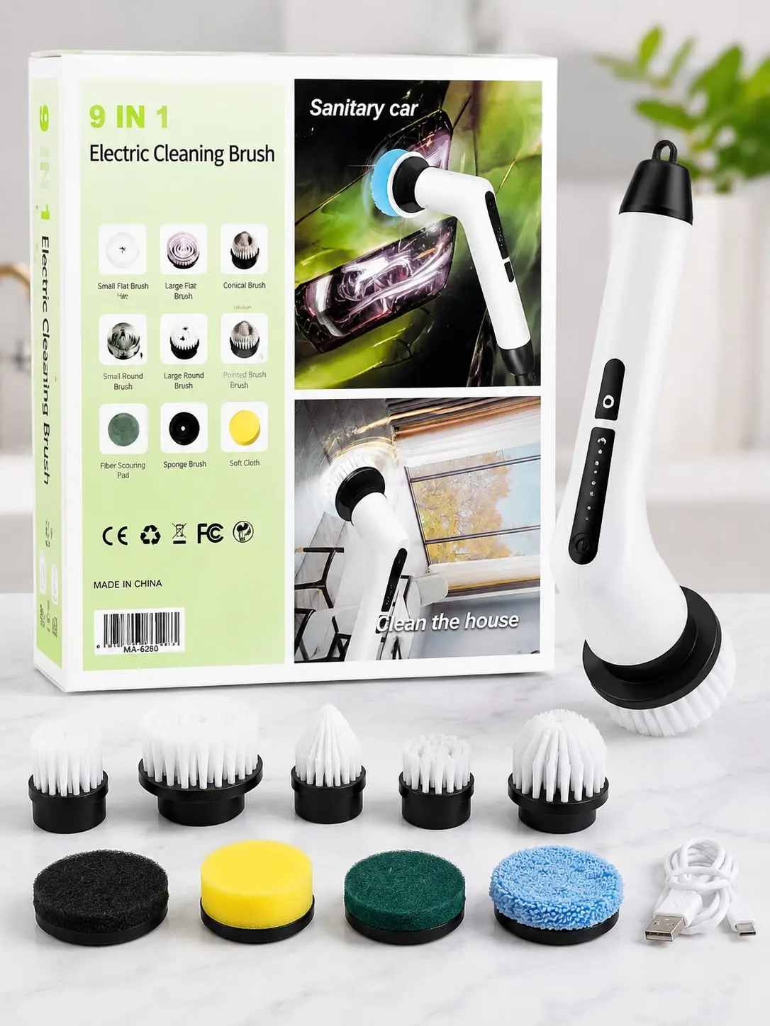 eletric cleaning brush cordless rechargeable scruber for bathroom kitchen car
